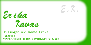 erika kavas business card